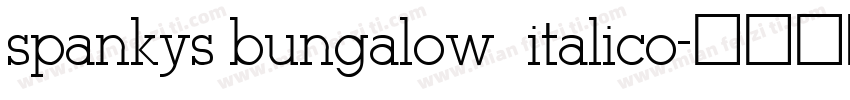 spankys bungalow italico字体转换